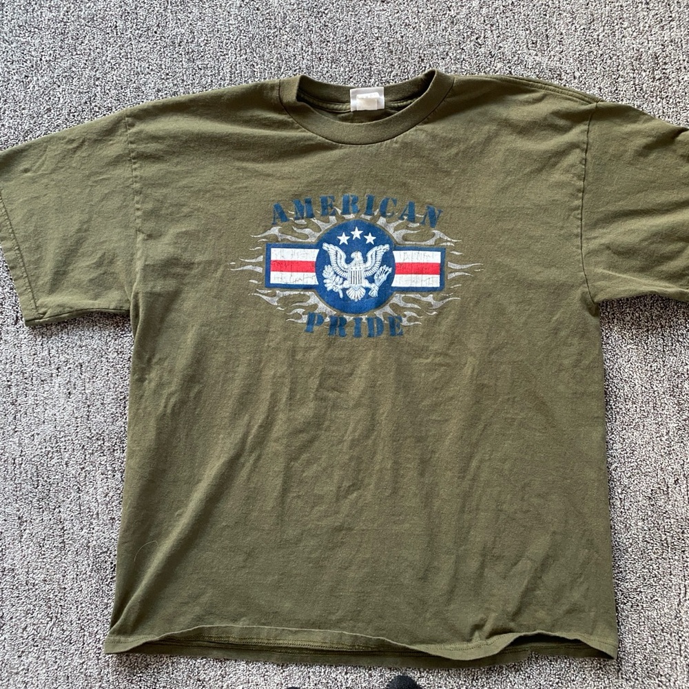 Olive Green American Pride T-Shirt